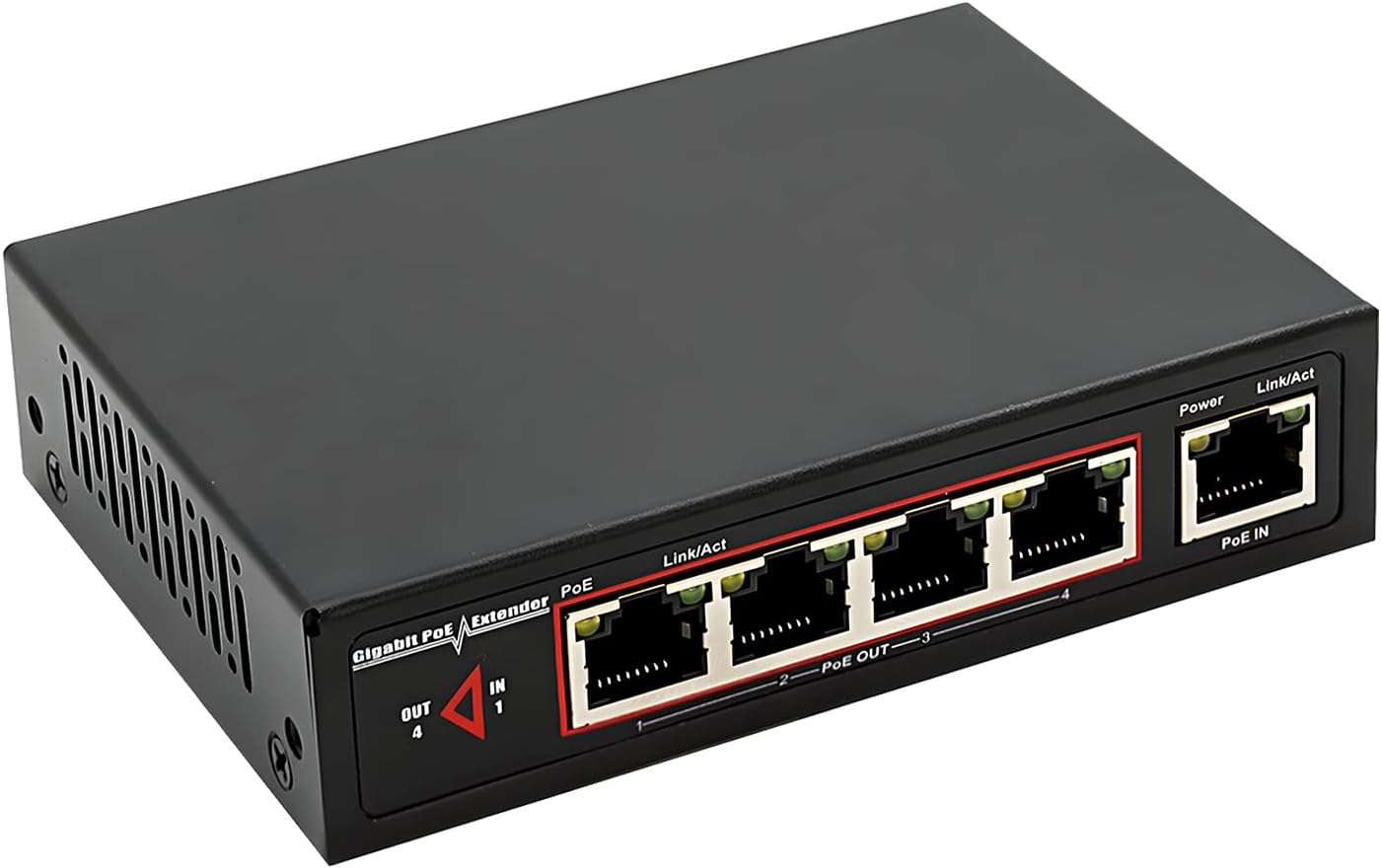 Front view showing 5 ports